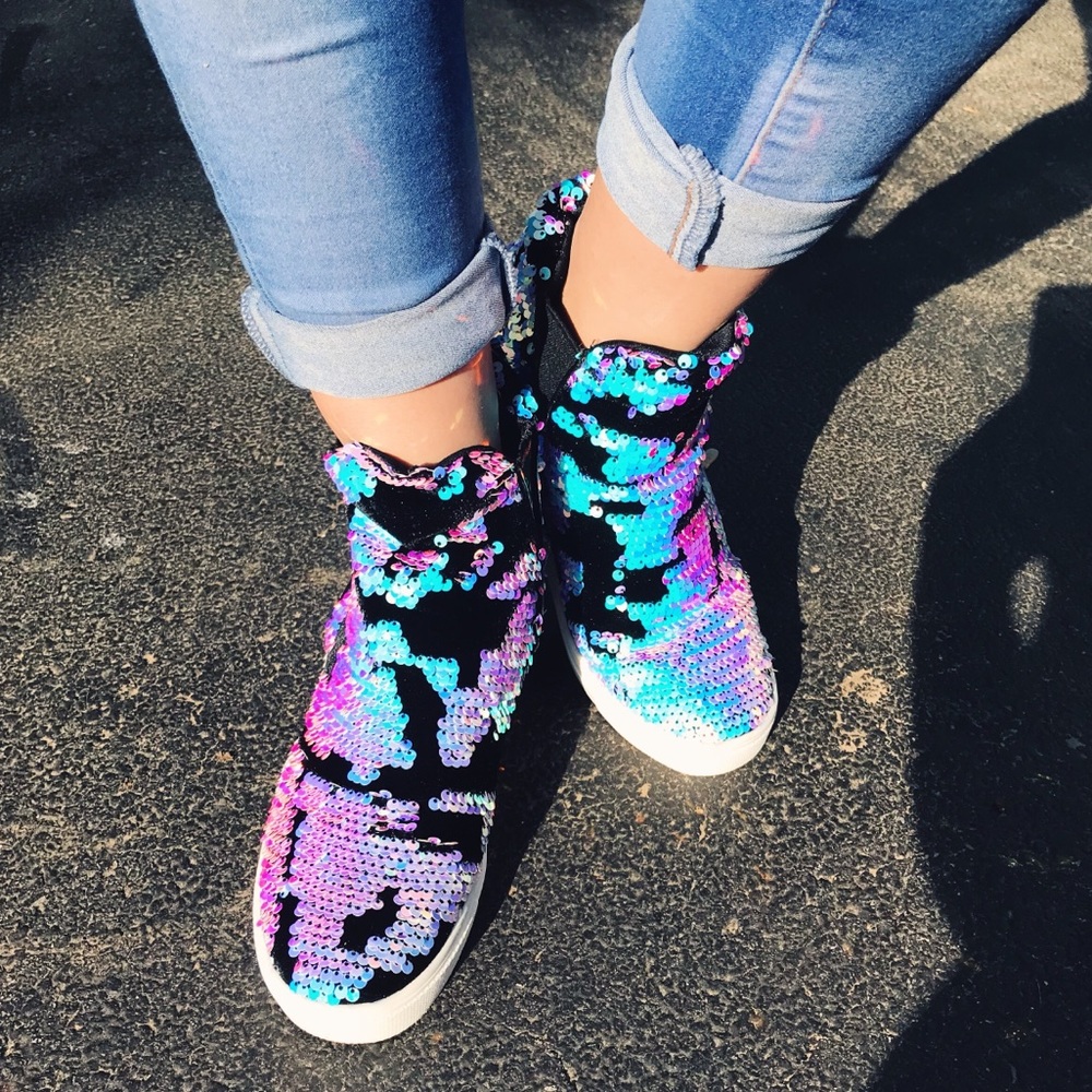 🆕SALE Mermaid | Sequin Slip On Sneakers - Picture 4 of 8